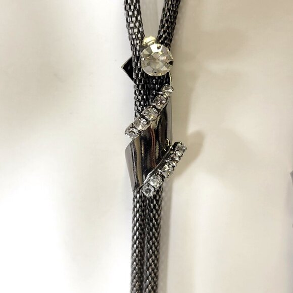 Long Dangling Black Earrings - Picture 4 of 5